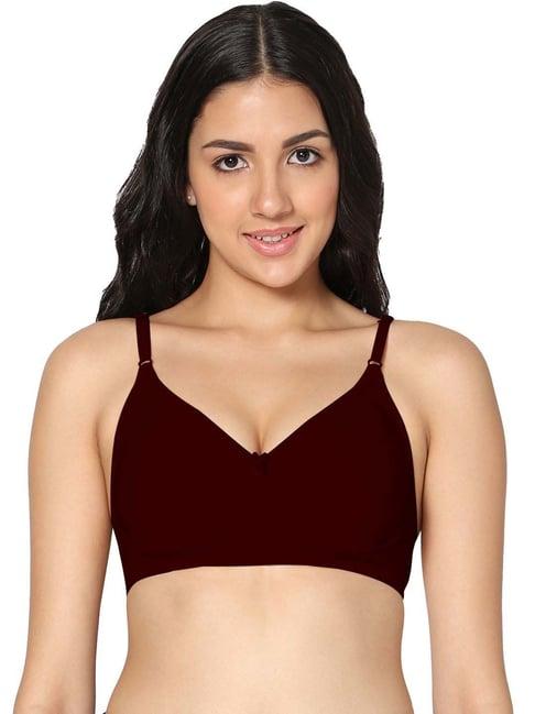 in care maroon cotton t-shirt bra