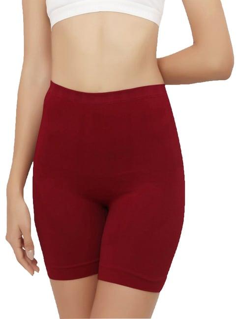 in care maroon cycling shorts