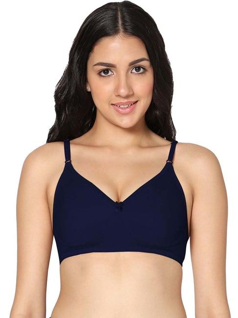 in care navy cotton t-shirt bra