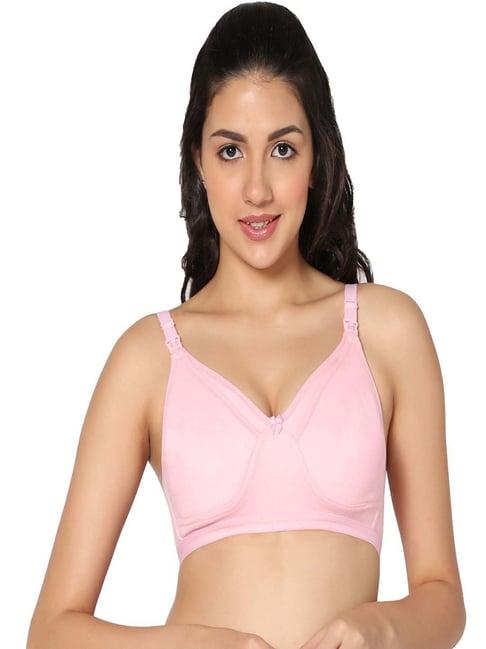 in care pink cotton nursing bra