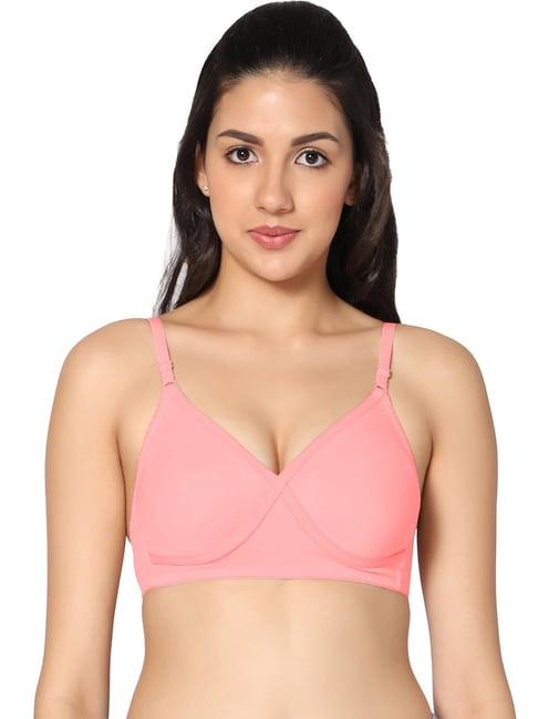 in care pink full coverage non-wired t-shirt bra