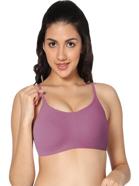 in care purple sports bra