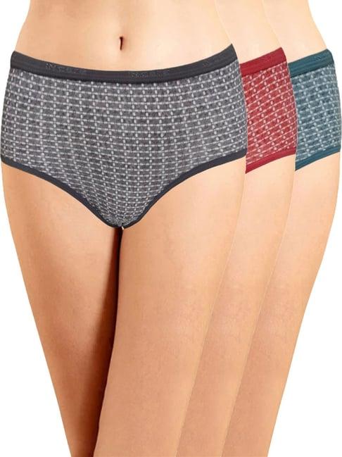 in care red & green cotton printed hipster panties - pack of 3