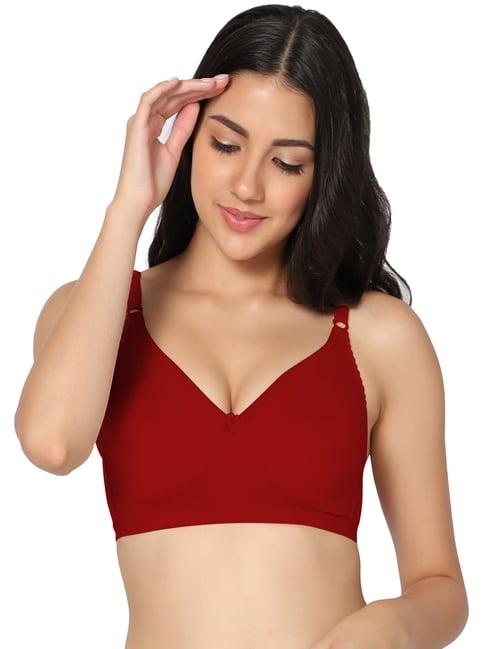 in care red full coverage non-wired t-shirt bra