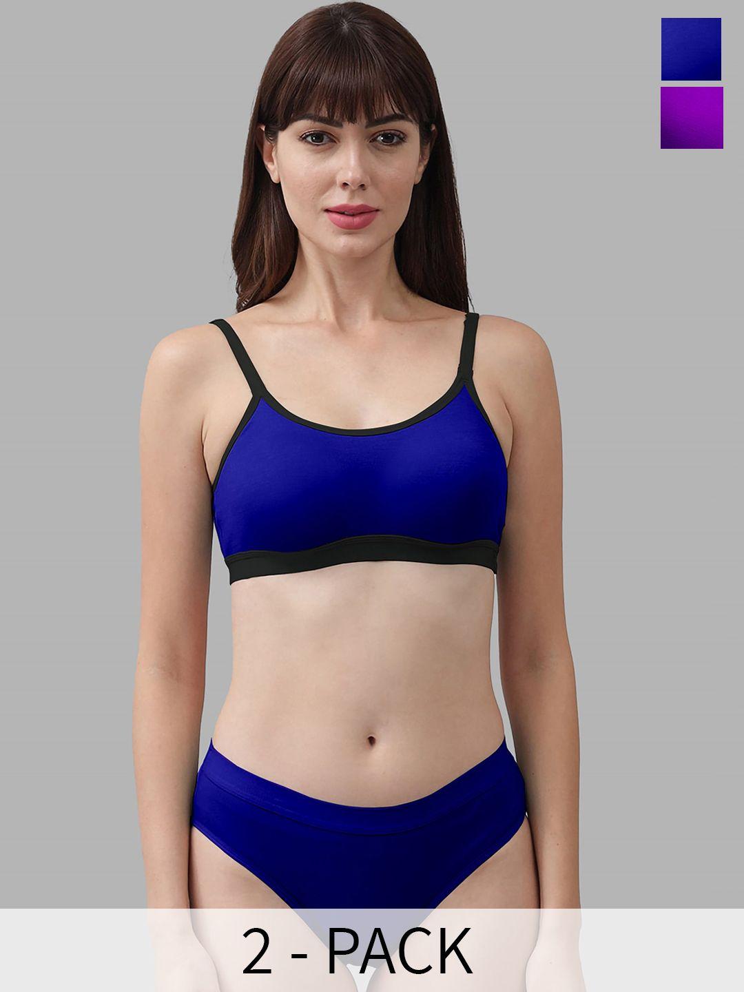 in-curve pack of 2 cotton lingerie set ea_cnora set_purple,blue