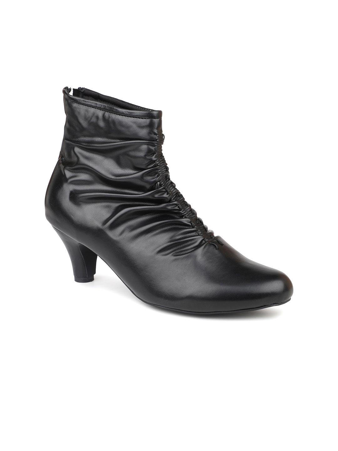 inc 5  ruched kitten heeled chunky boots