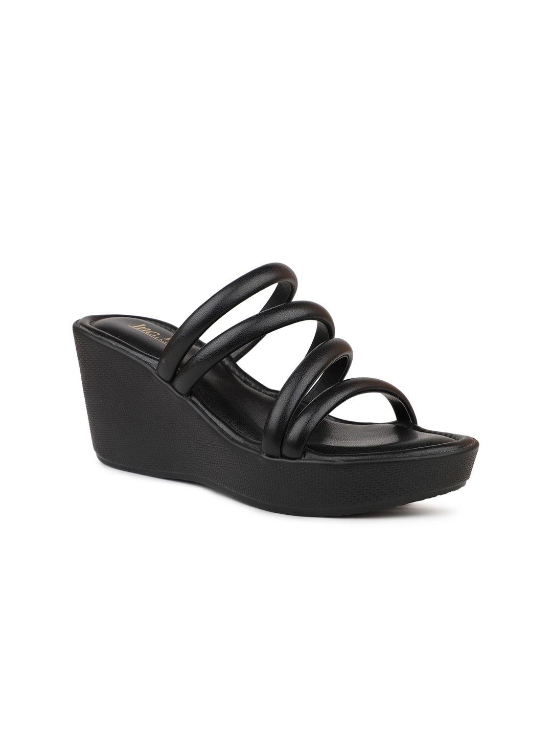 inc 5 solid open toe wedges