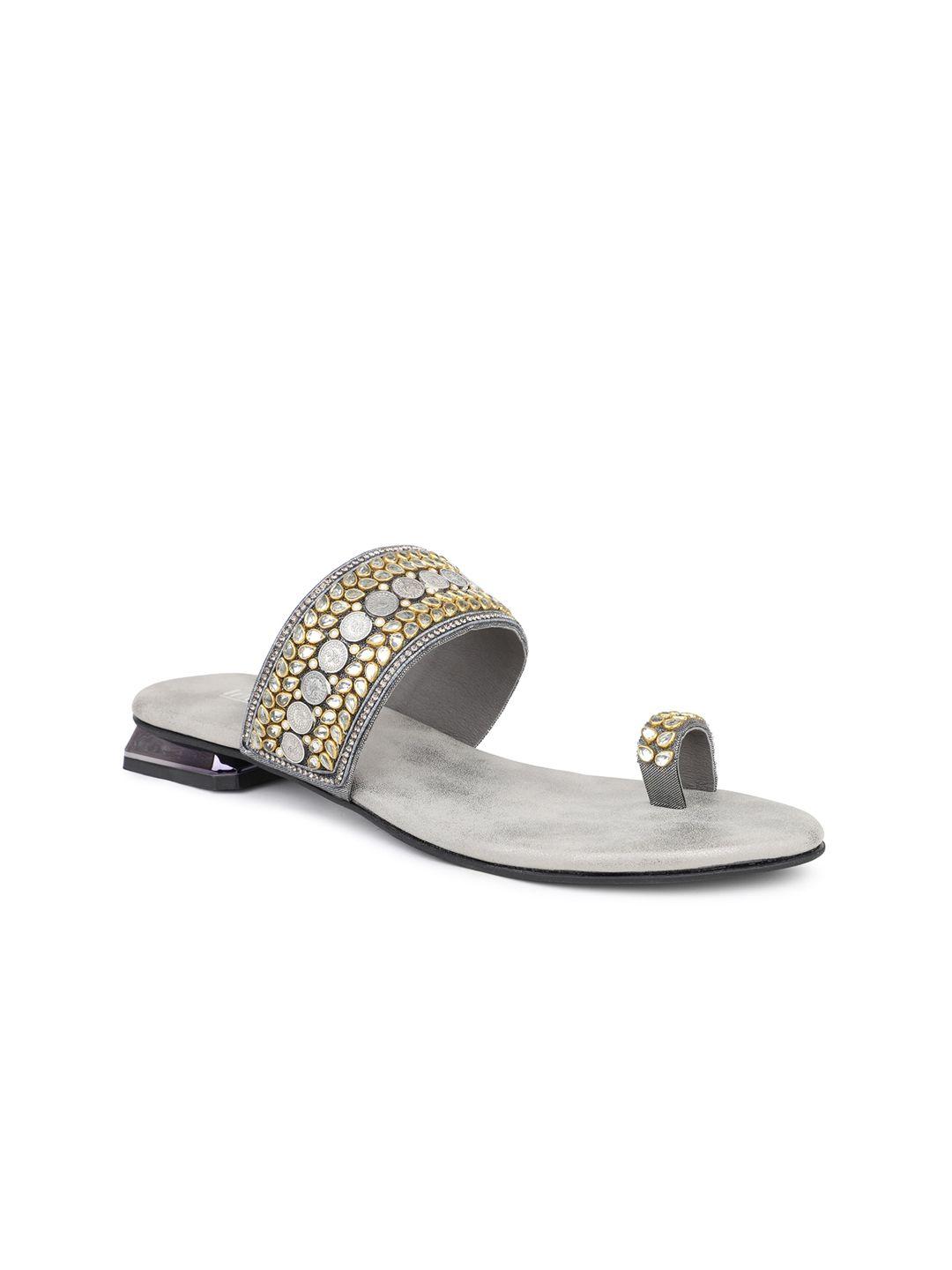 inc 5 embellished ethnic one toe flats