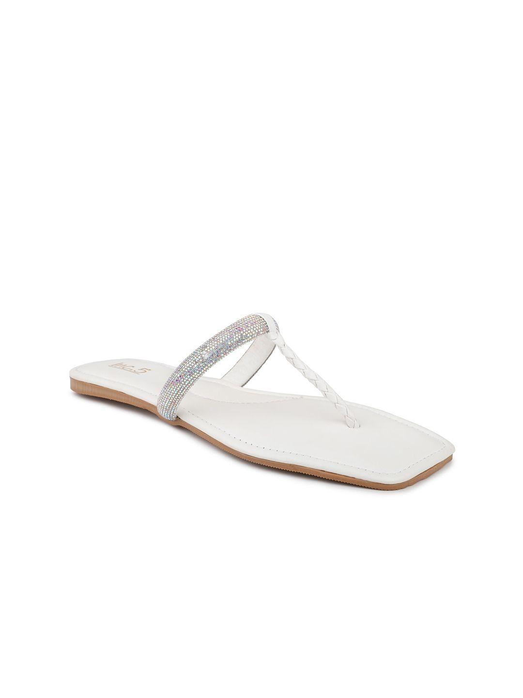 inc 5 embellished t-strap flats