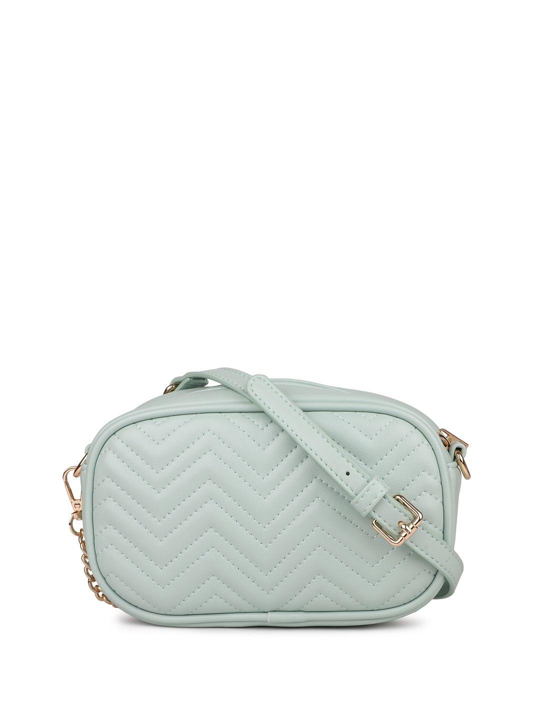inc 5 green textured structured sling bag