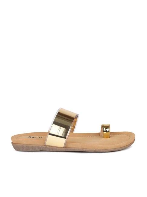 inc 5 women's gold toe ring sandals