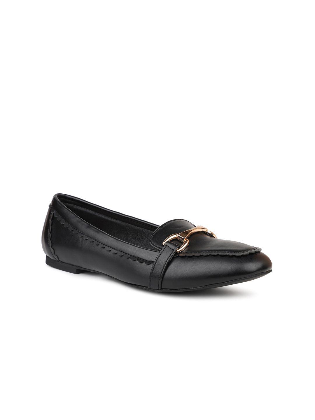 inc 5 women black ballerinas with buckles flats