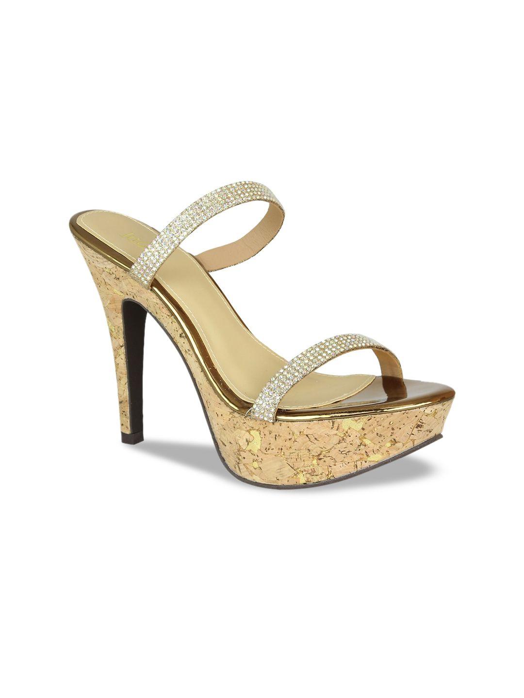 inc 5 women gold-toned party platform sandals