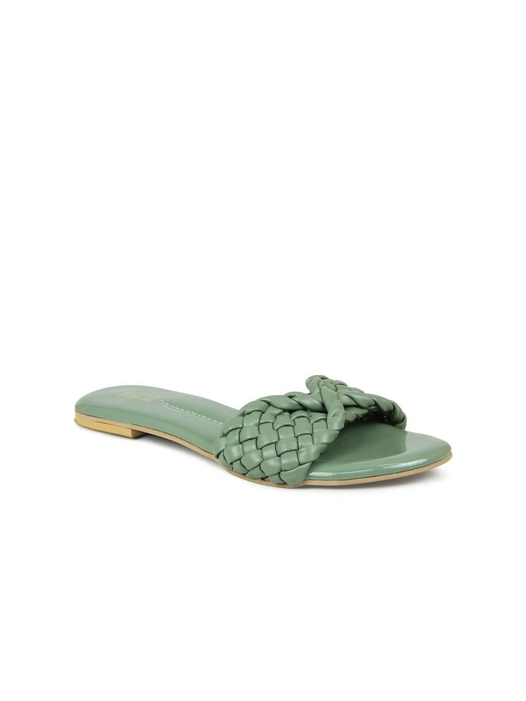 inc 5 women green bows detail flat fashion sandal