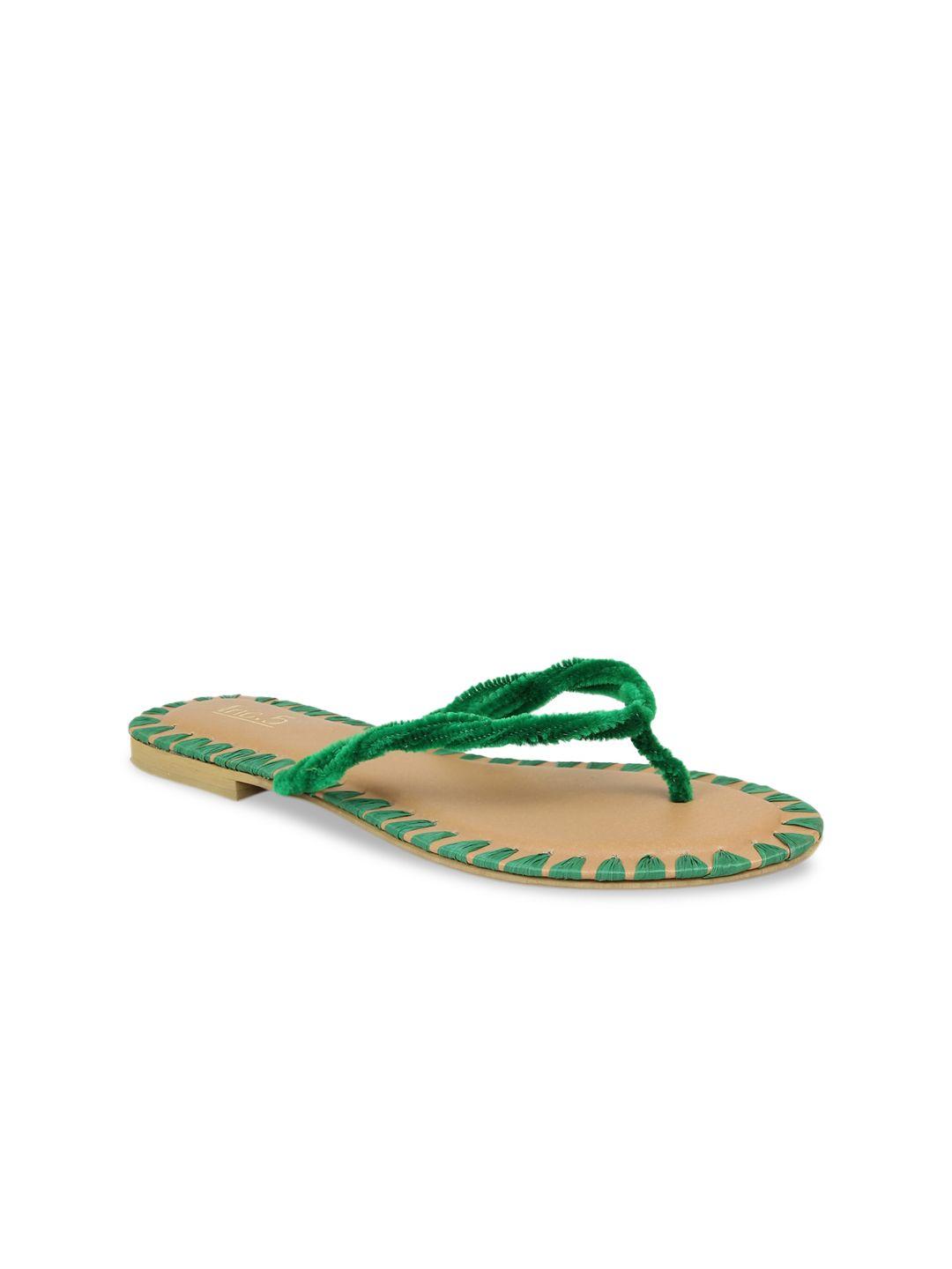 inc 5 women green open toe flats