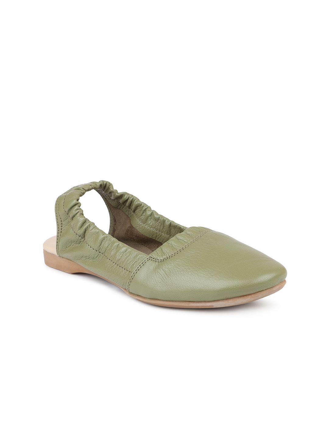 inc 5 women olive green textured mules flats