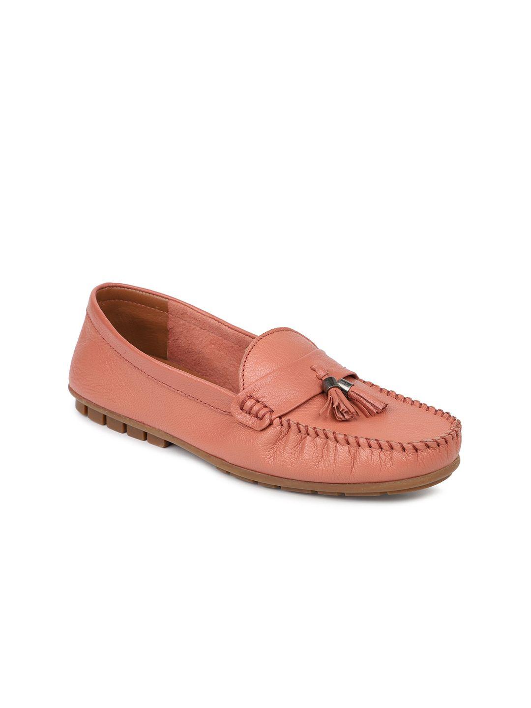 inc 5 women peach-coloured loafers