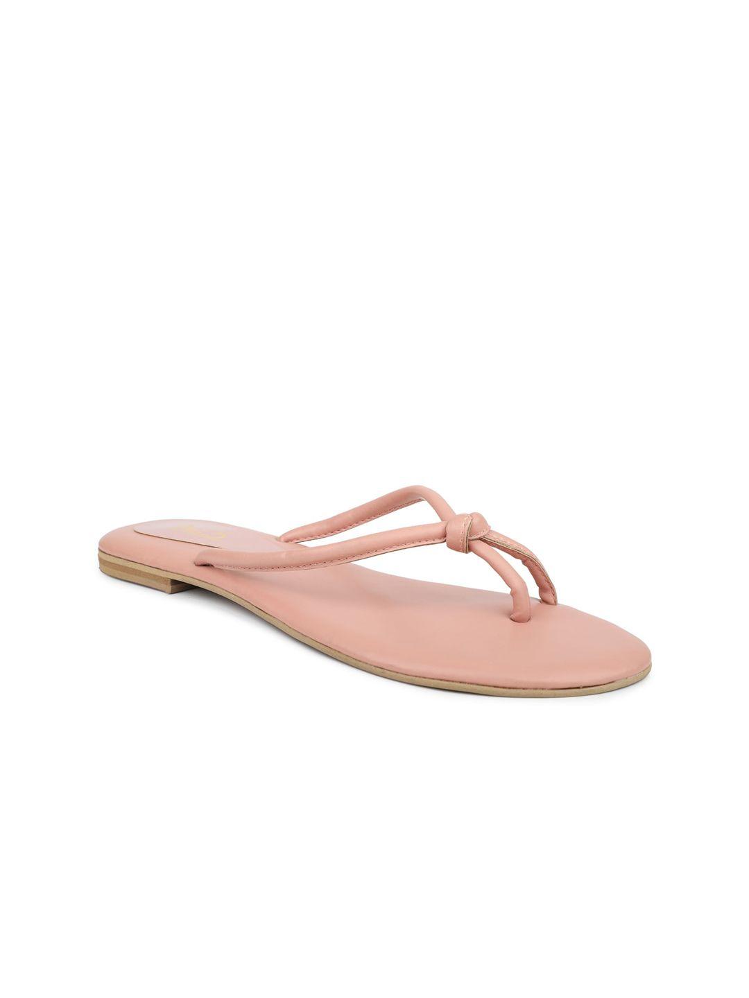 inc 5 women peach-coloured one toe flats