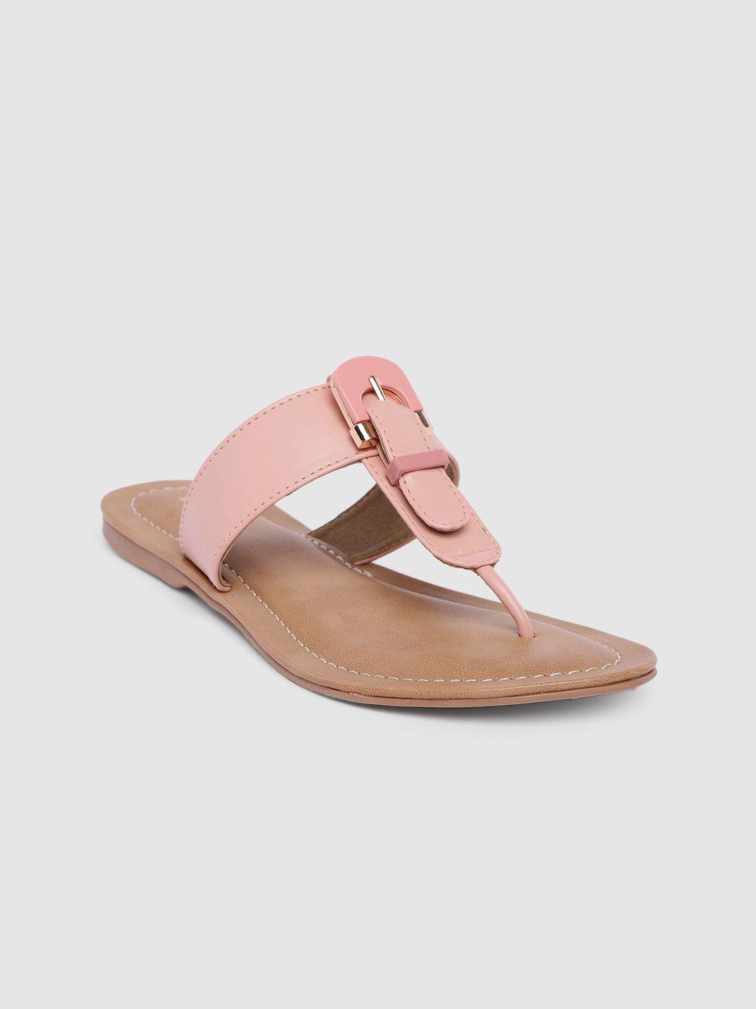 inc 5 women solid t-strap flats