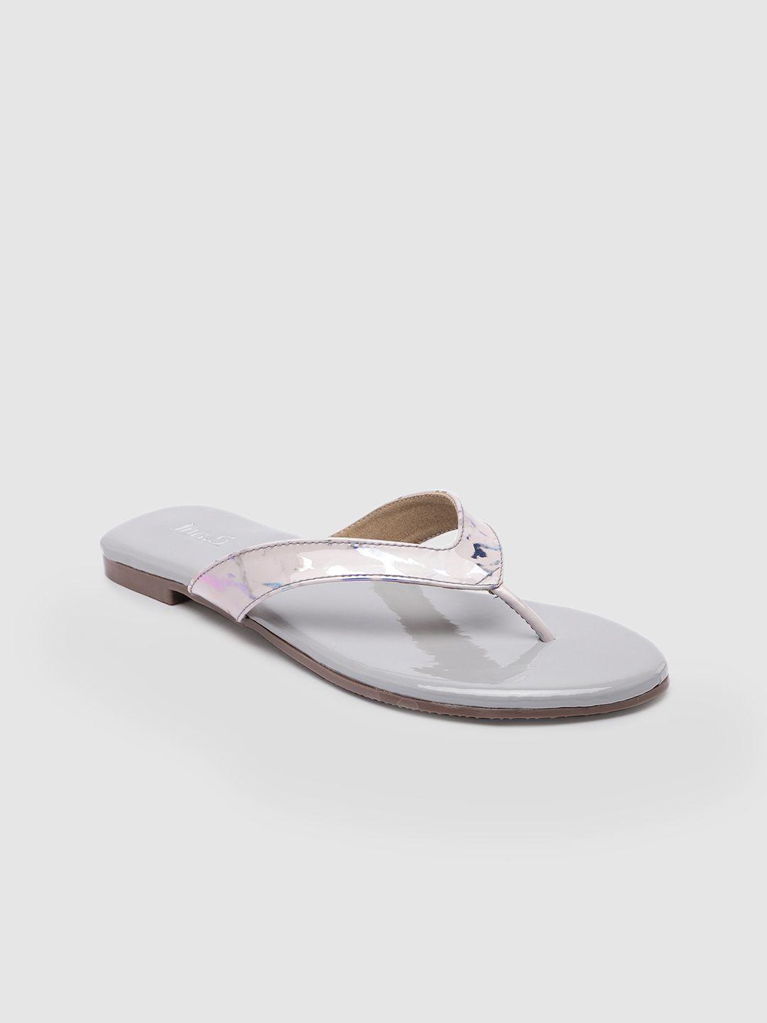 inc 5 women textured t-strap flats