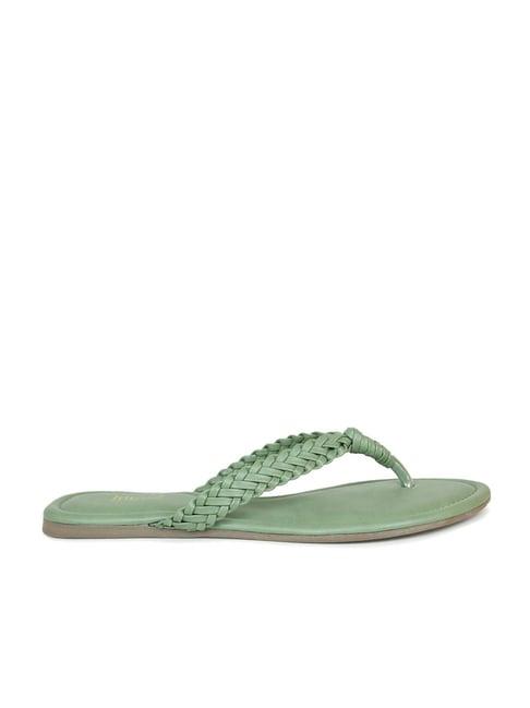 inc.5 women's green thong sandals