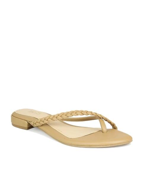 inc.5 women's beige cross strap sandals