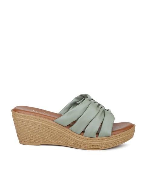 inc.5 women's green casual wedges