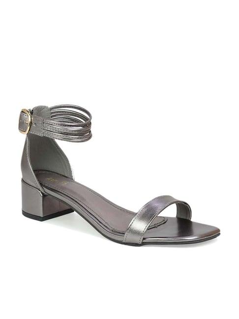 inc.5 women's gun metal ankle strap sandals