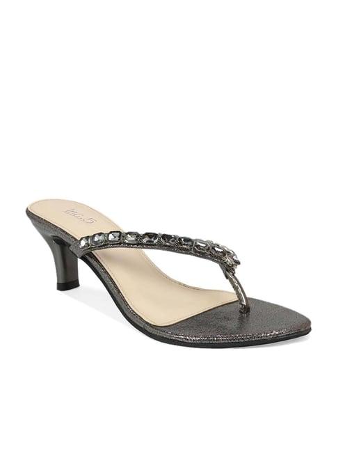 inc.5 women's gun metal thong sandals