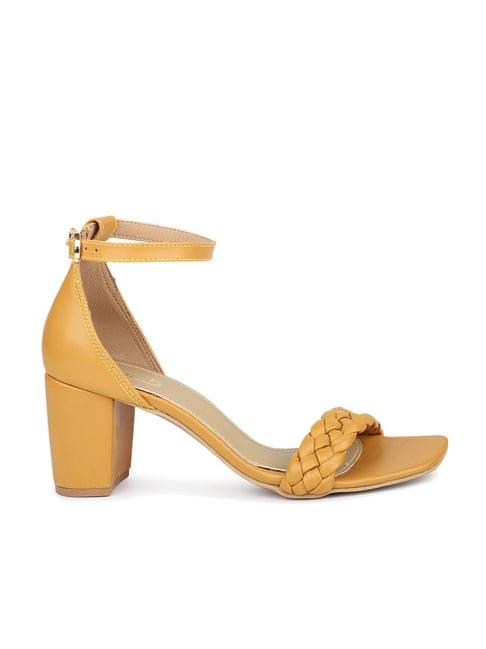 inc.5 women's mustard ankle strap sandals