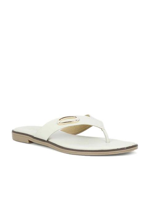 inc.5 women's off white thong sandals