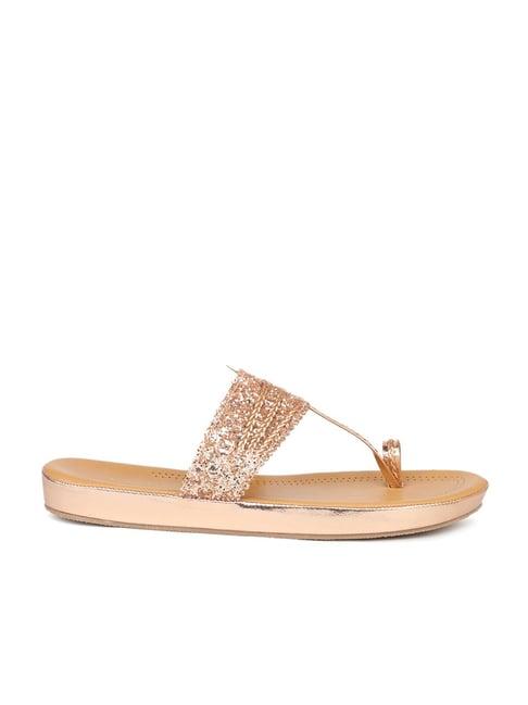 inc.5 women's rose gold toe ring sandals