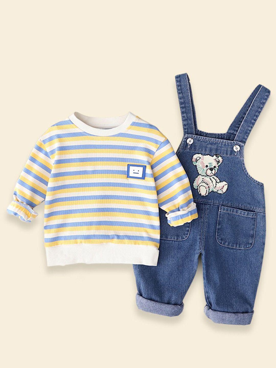 includ-boys-checked-t-shirt-with-denim-dungaree