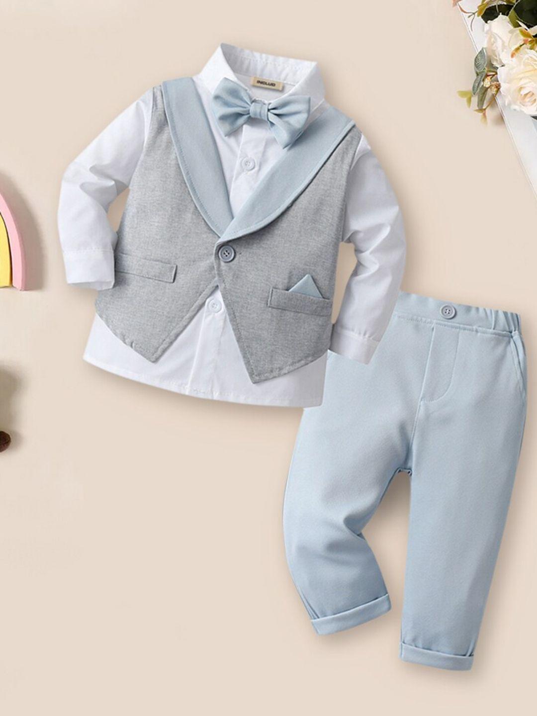 includ boys cuffed sleeves shirt with trousers & waistcoat