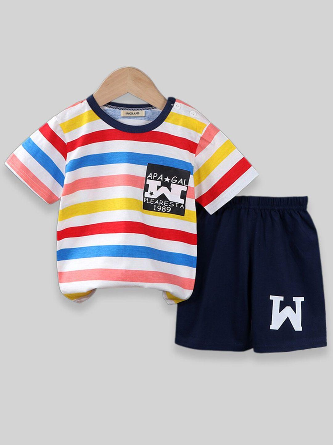 includ boys striped t-shirt with shorts