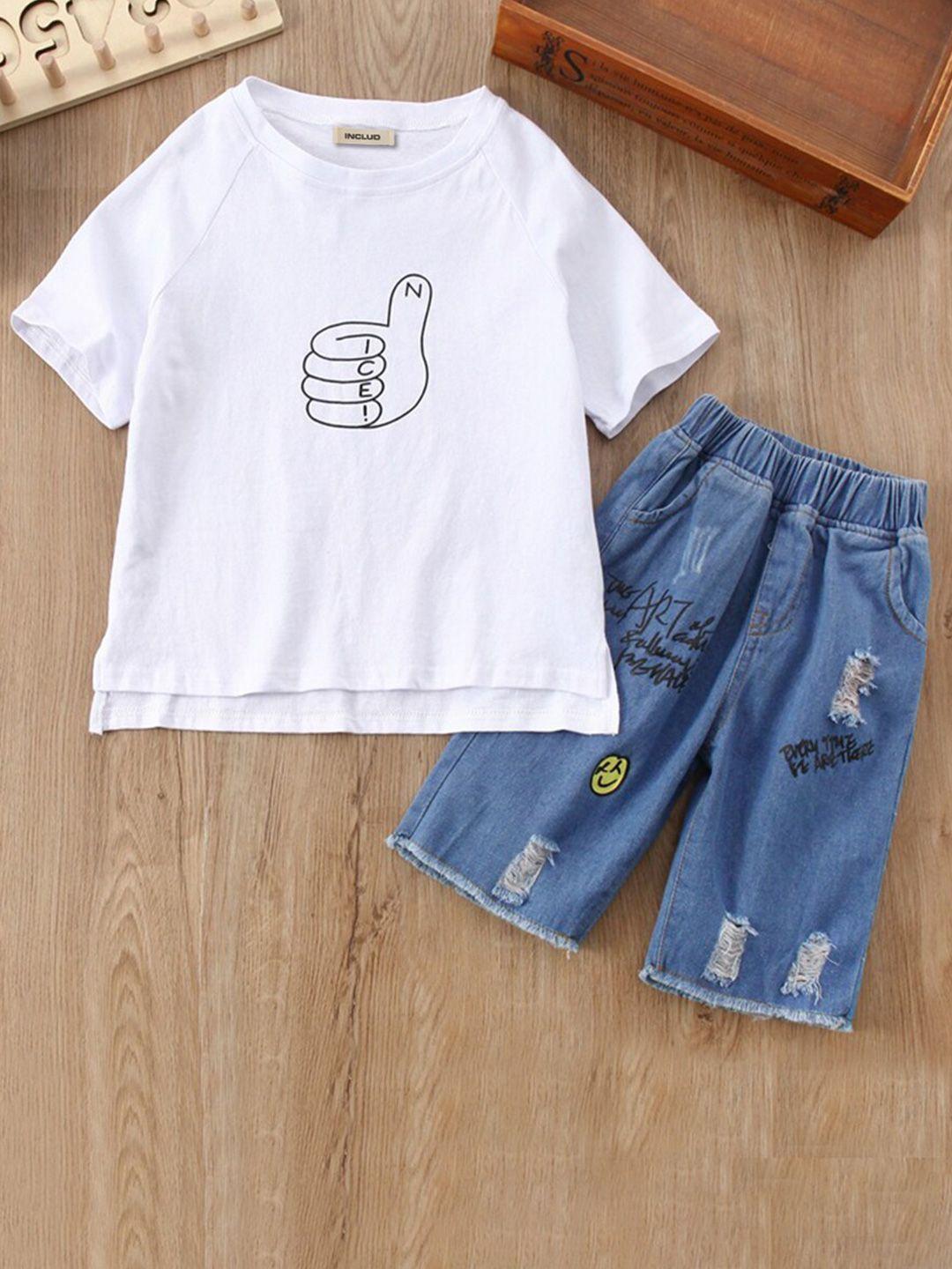 includ boys graphic printed t-shirt with trouser