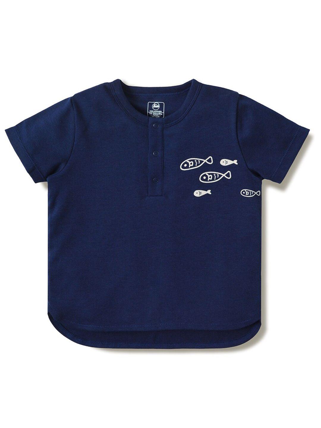 includ infant boys henley neck pure cotton t-shirt