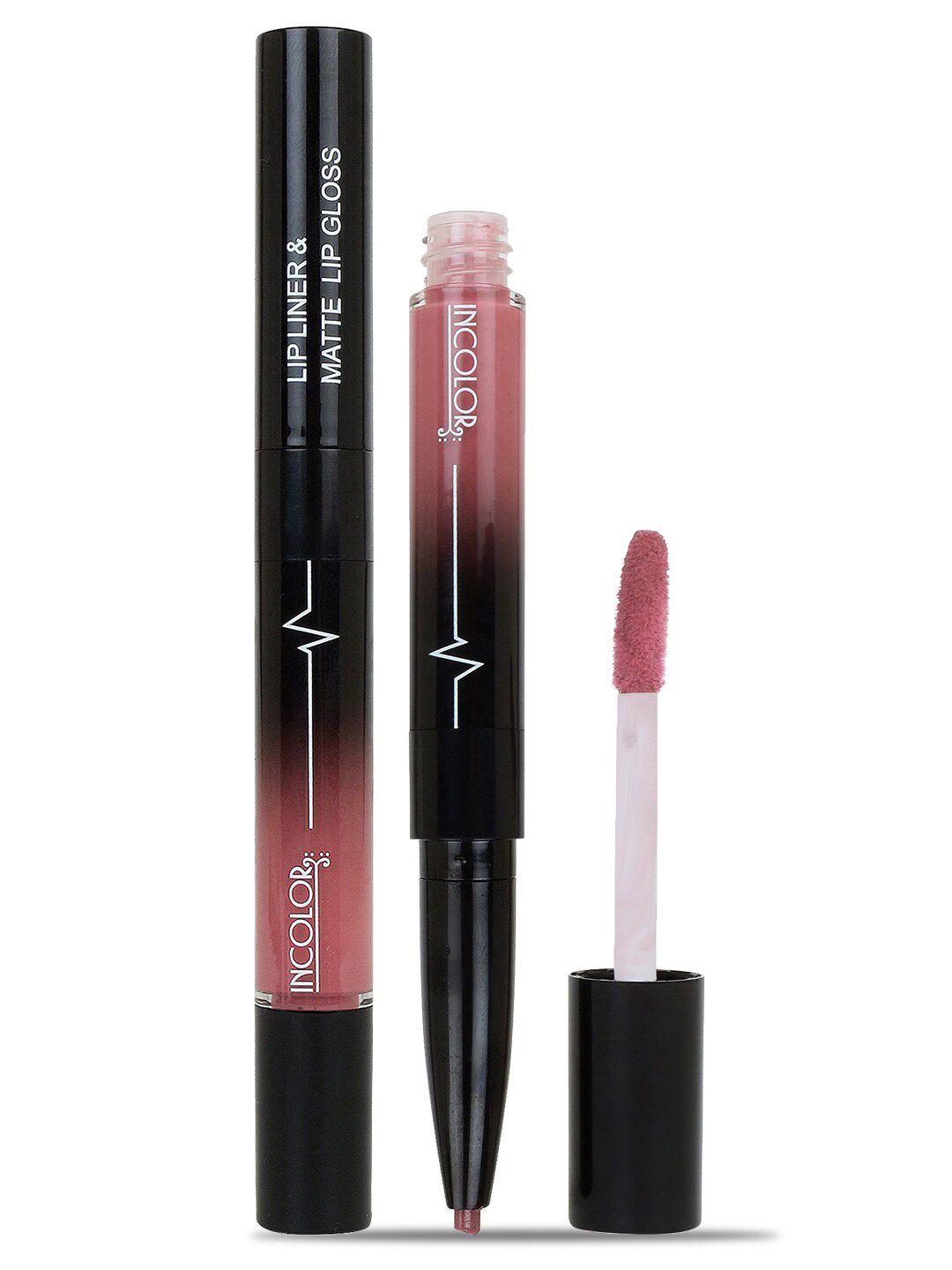 incolor 2 in 1 lip liner & matte lip gloss 4ml