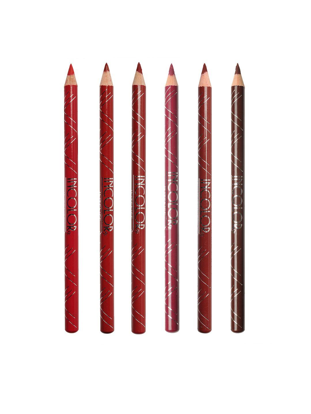 incolor pack of 6 intense longwear lip liners 1.8 g each