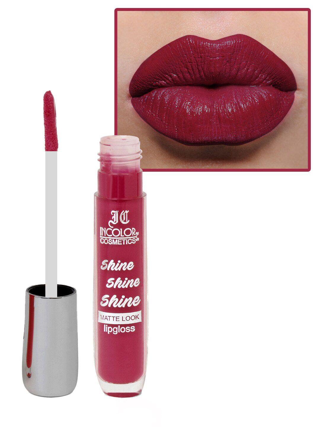 incolor shine shine shine long-wearing lightweight matte look lip gloss 8ml - shade 12