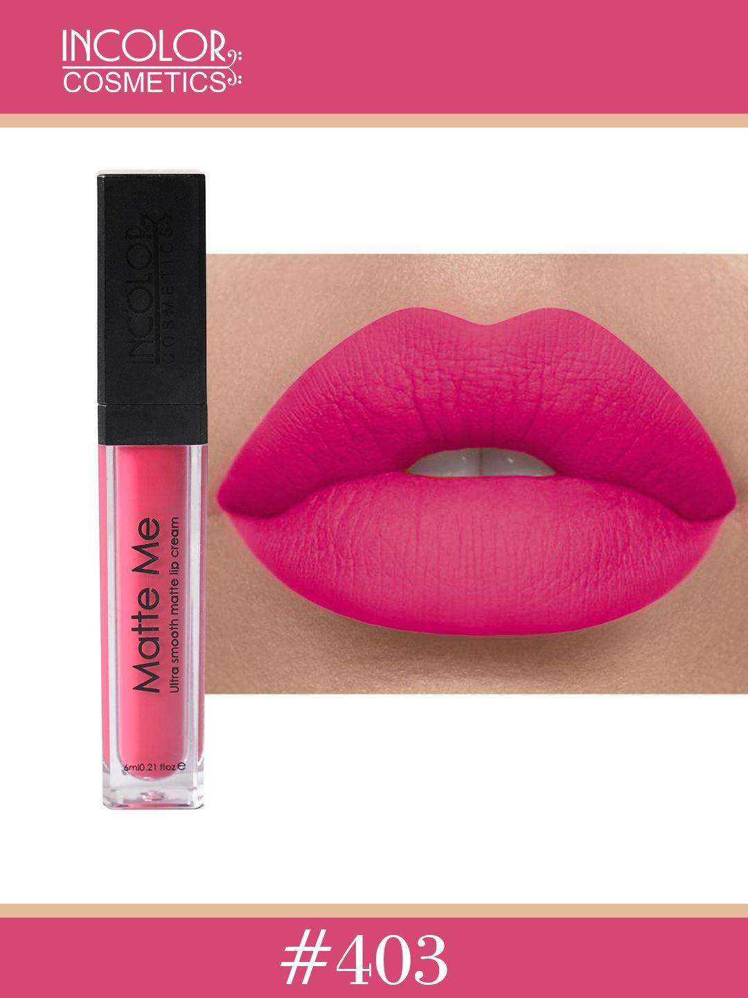 incolor women pink matte me lip gloss 403