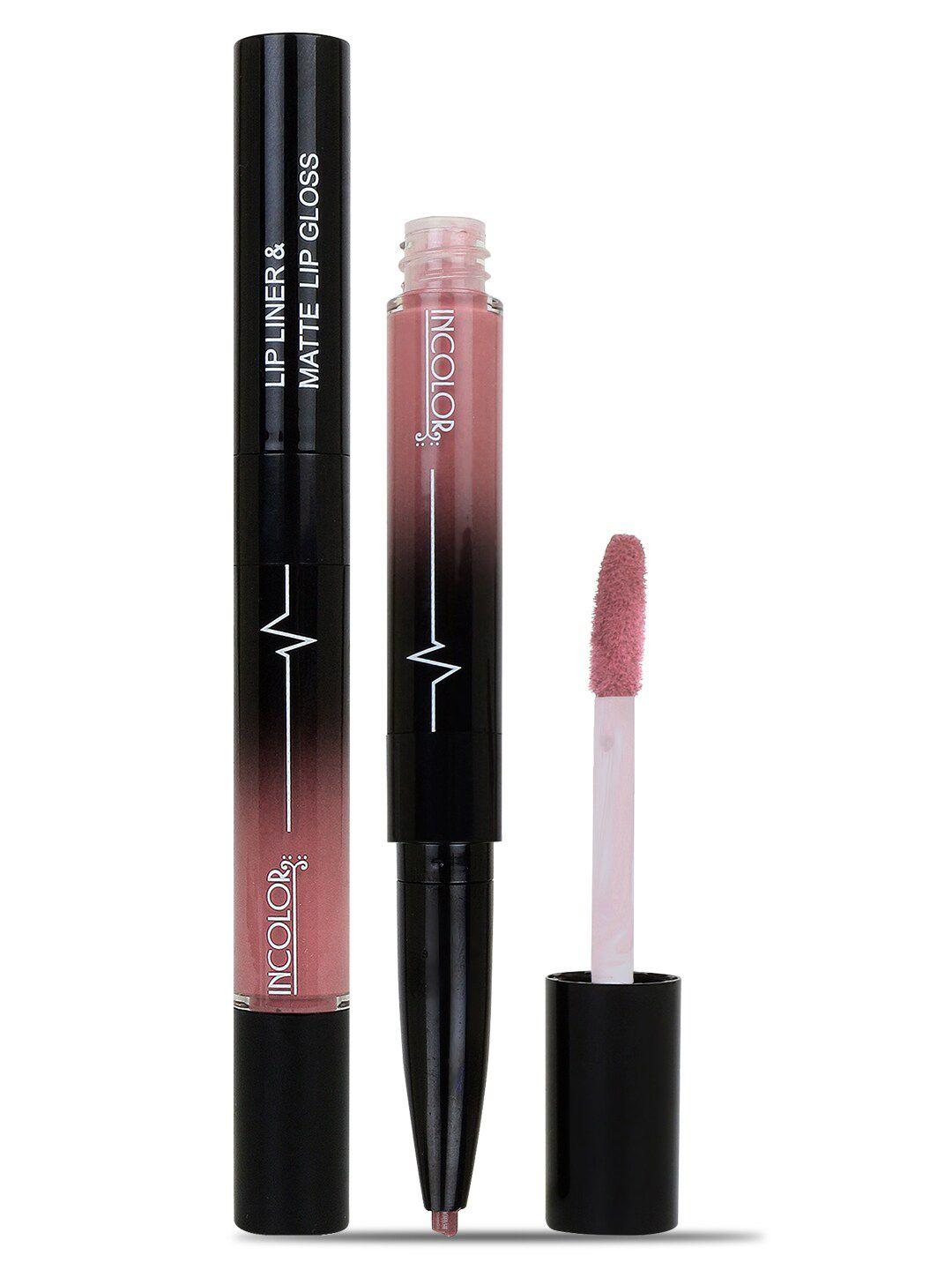 incolor  2 in 1 lip liner & matte lip gloss 4ml nude 04