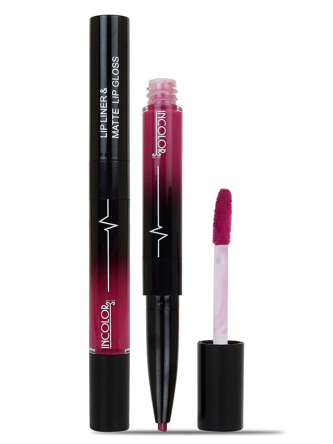 incolor  2 in 1 lip liner & matte lip gloss 4ml