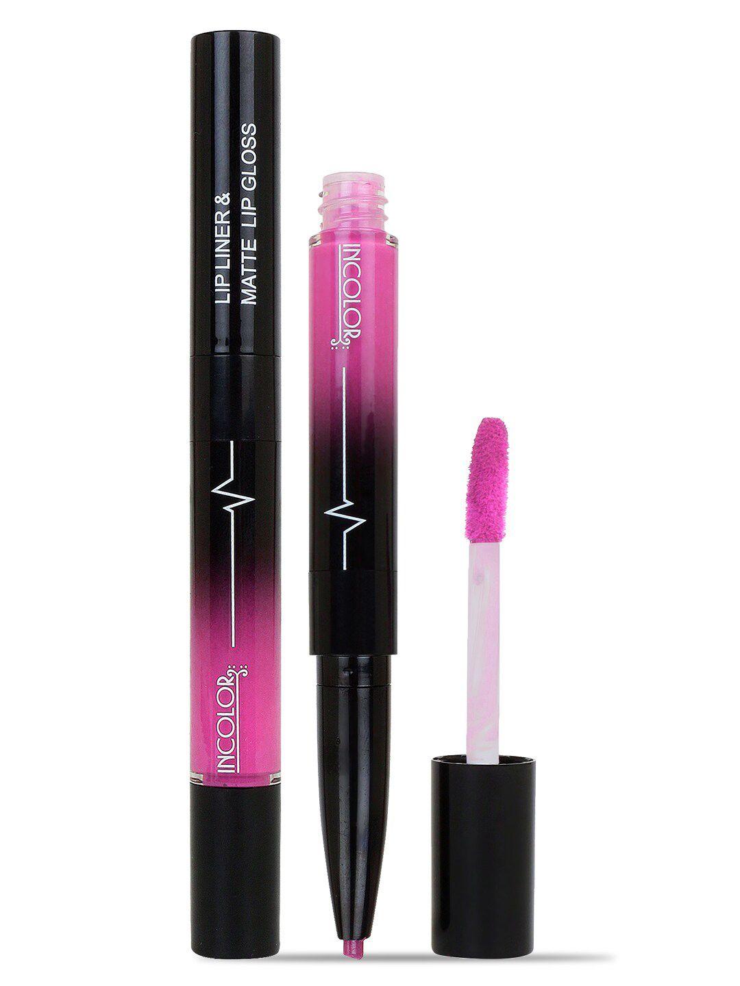 incolor 2 in 1 lip liner & matte lip gloss 4ml