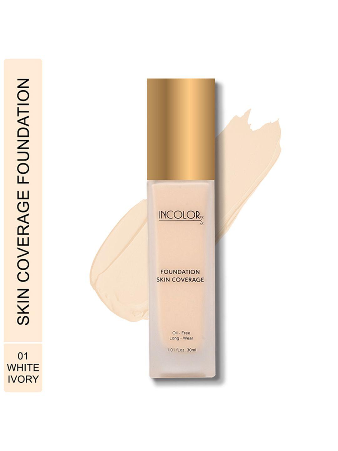 incolor foundation skin coverage - 30 ml 01 white ivory