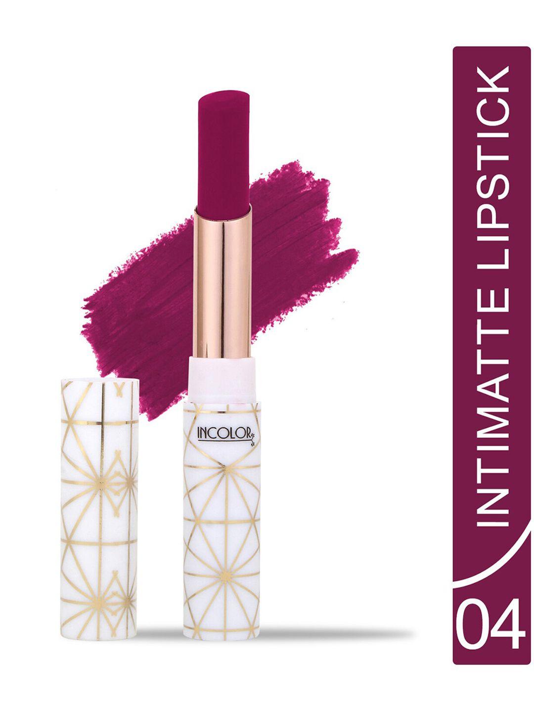 incolor intimatte lightweight long lasting smooth texture lipstick 2.3g - shade 04