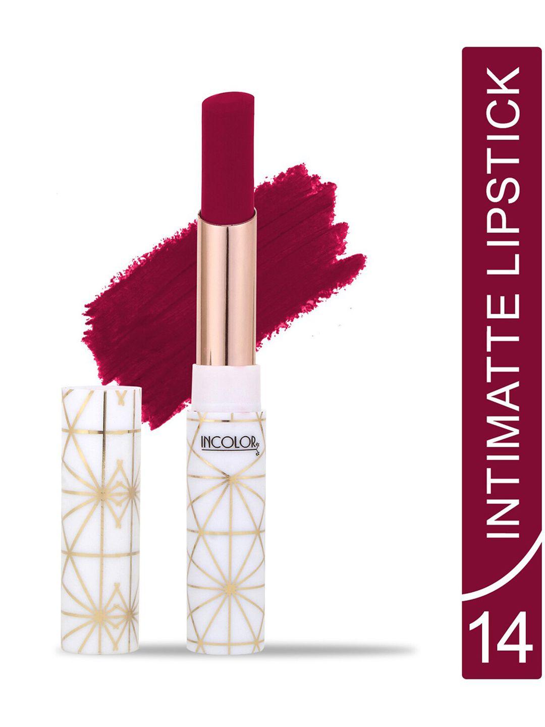 incolor intimatte lightweight long lasting smooth texture lipstick 2.3g - shade 14