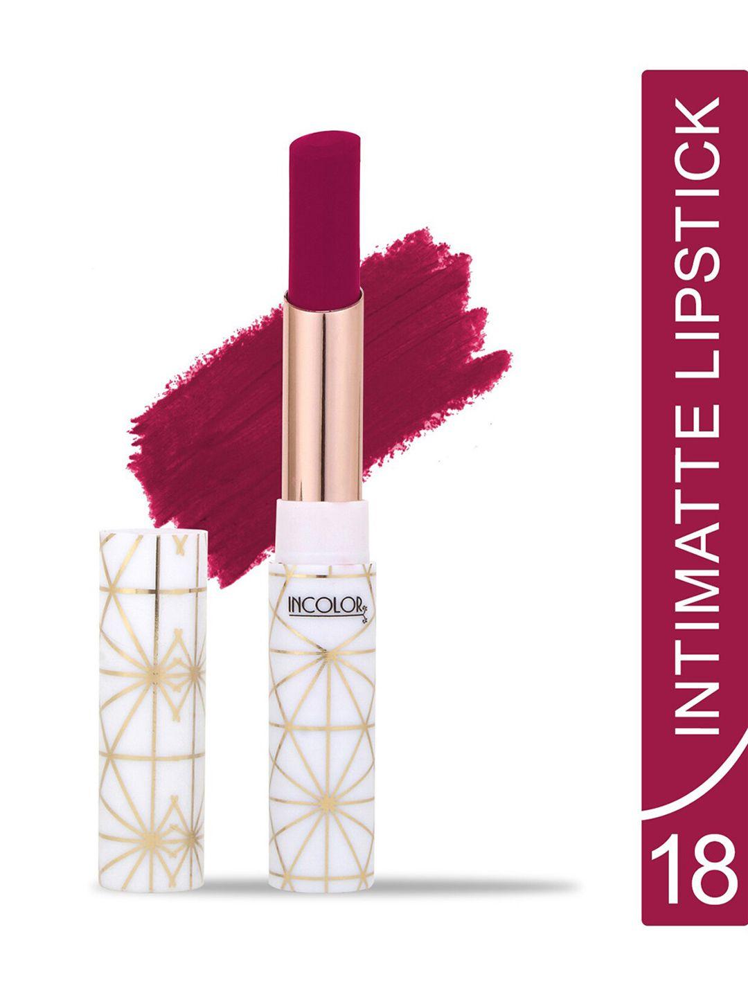 incolor intimatte lightweight long lasting smooth texture lipstick 2.3g - shade 18