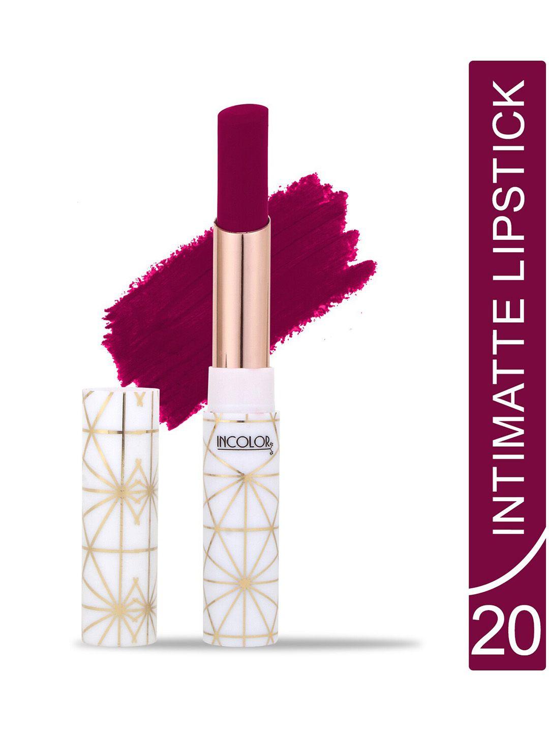 incolor intimatte lightweight long lasting smooth texture lipstick 2.3g - shade 20