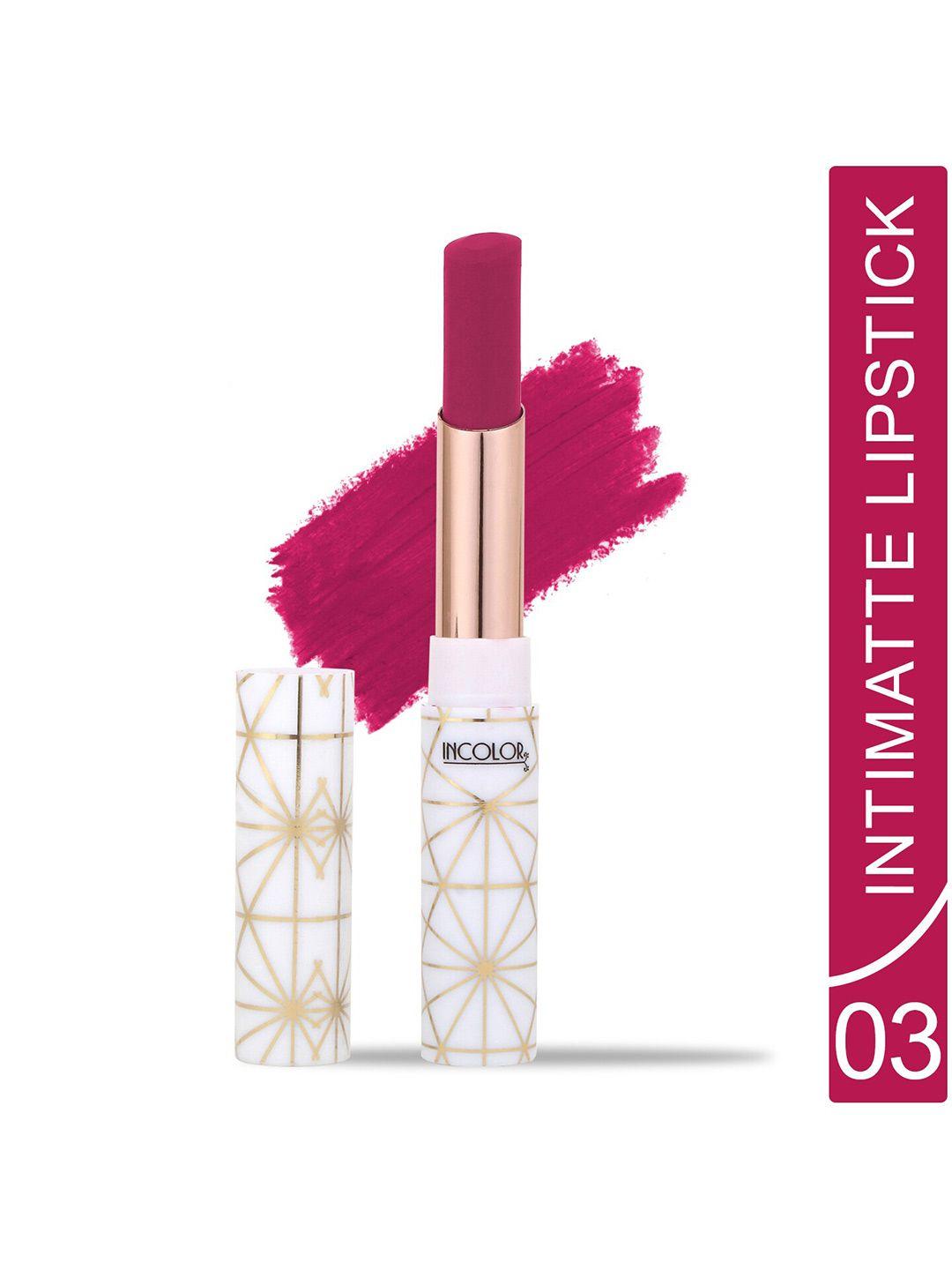 incolor intimatte long lasting & lightweight lipstick 2.3 g - pink 03